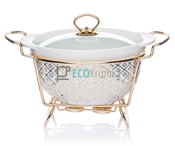 Марміт керамічний Kamille круглий 27,5*24*12 см з підста ...