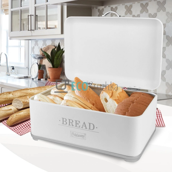 Хлібниця Bread Maestro (345х250х165) Біла MR-1677-AR-W Хлібниця Bread Maestro (345х250х165) Біла MR-1677-AR-W