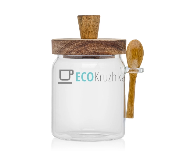 Цукорниця 450 мл з деревяною ложкою SNT32253 Цукорниця 450 мл з деревяною ложкою SNT32253
