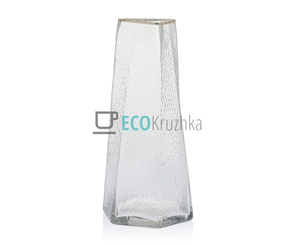 Ваза Elegant 27см прозора із золотим обідком 527-787 Ваза Elegant 27см прозора із золотим обідком 527-787