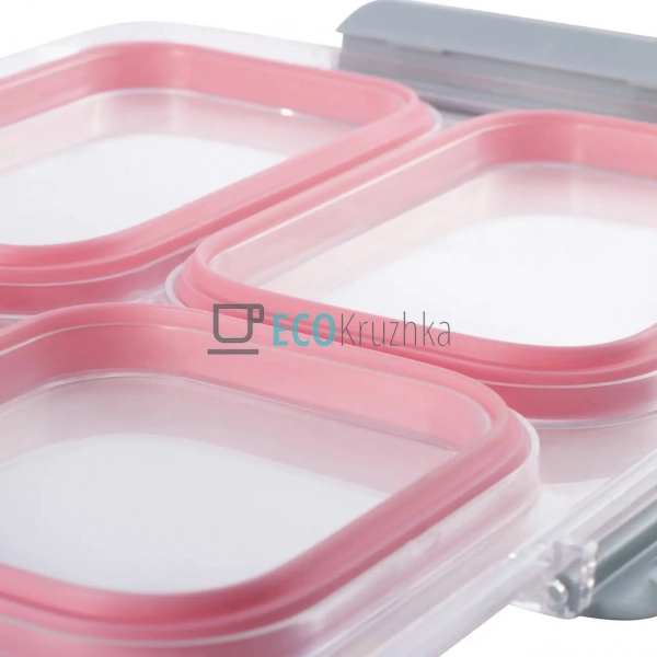 Ланч бокс обідній Kamille Рожевий 1800мл KM-2147RZ Ланч бокс обідній Kamille Рожевий 1800мл KM-2147RZ