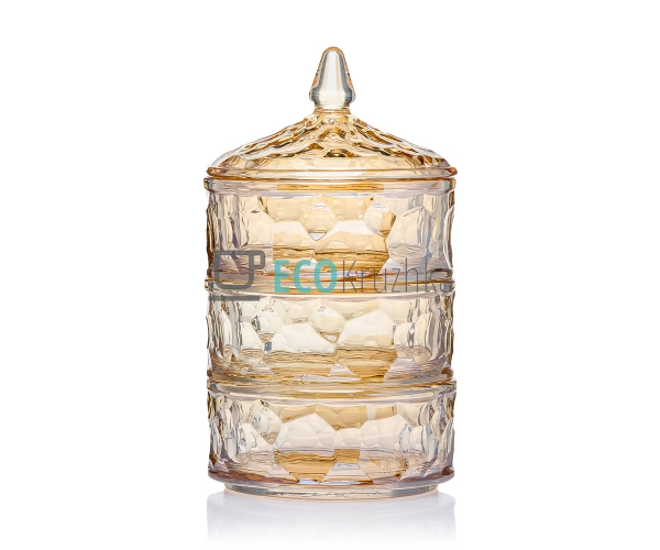 Набір ємностей Живе золото 3х300 мл EK102-141 Набір ємностей Живе золото 3х300 мл EK102-141