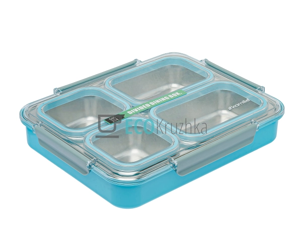 Ланч бокс обідній Kamille Блакитний 1800мл KM-2147GL