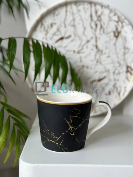 Чашка фарфор 400 мл Чорна (311-108) Чашка фарфор 400 мл Чорна (311-108)