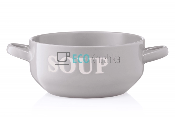 Бульйонниця Ardesto Cream, 700 мл, сіра, кераміка (AR347 ...