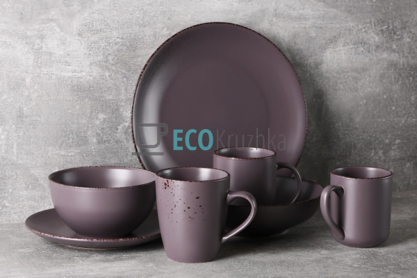 Тарілка супова Ardesto Lucca, 20 см, Grey brown, керамік ...