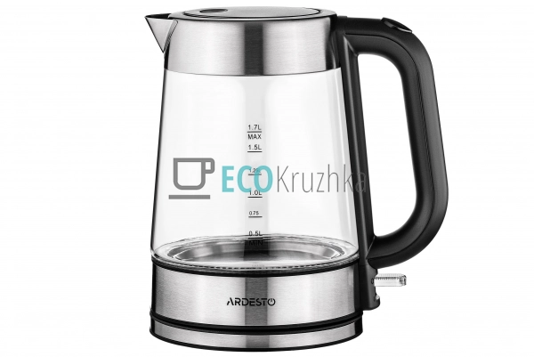 Електрочайник  Ardesto  EKL-F200, 1.7л, скло, STRIX, срі ...