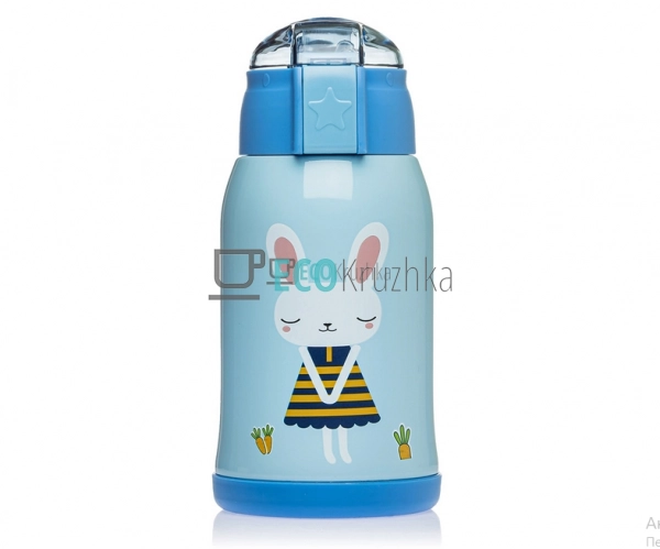 УЦІНКА ТЕРМОС ДИТЯЧИЙ ПОЇЛКА З ТРУБОЧКОЮ ЗАЙЧИК 400 МЛ