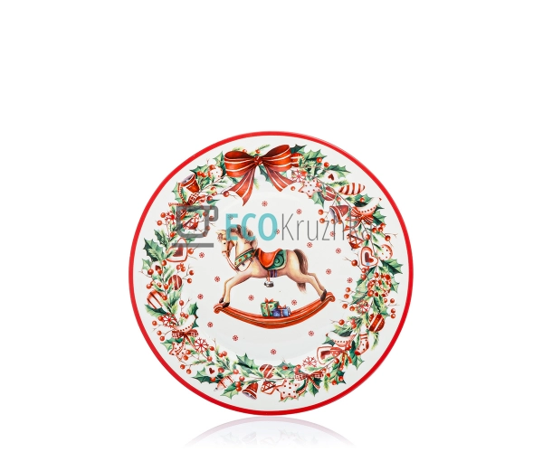 Тарілка десертна порцелянова "Різдвяна Фантазія" 19см (498-293)