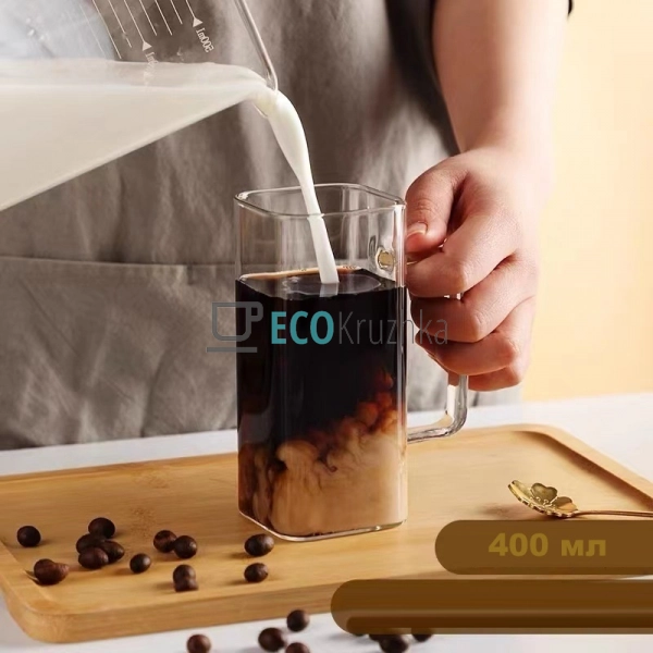 Чашка 390 мл QuadraCup борисилікатне скло (101-1) Чашка 390 мл QuadraCup борисилікатне скло (101-1)