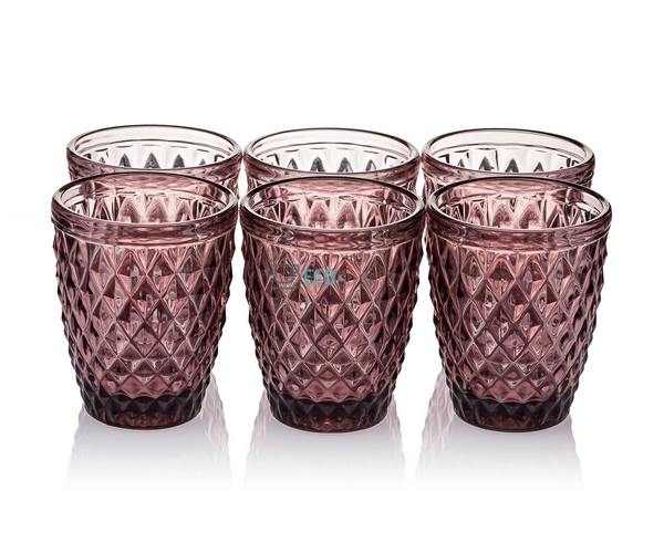 Набір кольорових склянок 6шт Glassware 270 мл Червоний ( ...