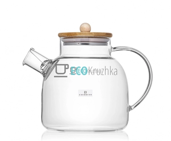 УЦІНКА ЧАЙНИК ДЛЯ ЗАВАРЮВАННЯ СКЛЯНИЙ З БАМБУКОВОЮ КРИШК ...
