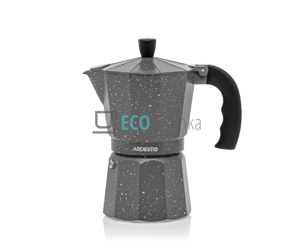 Гейзерна кавоварка Ardesto Gemini Molise, 6 чашок, сірий ...