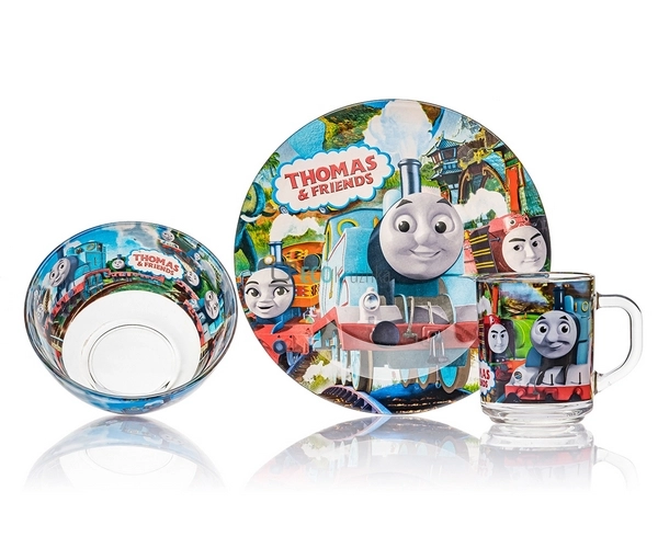 Набір скляного посуду для дітей 3 предмета Thomas Metr + ...