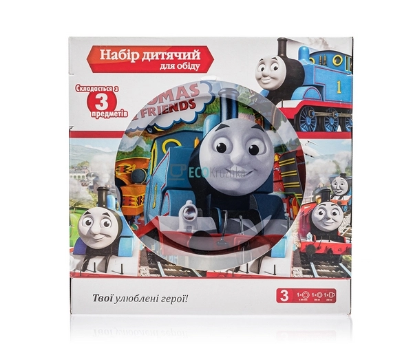 Набір скляного посуду для дітей 3 предмета Thomas Metr + ...