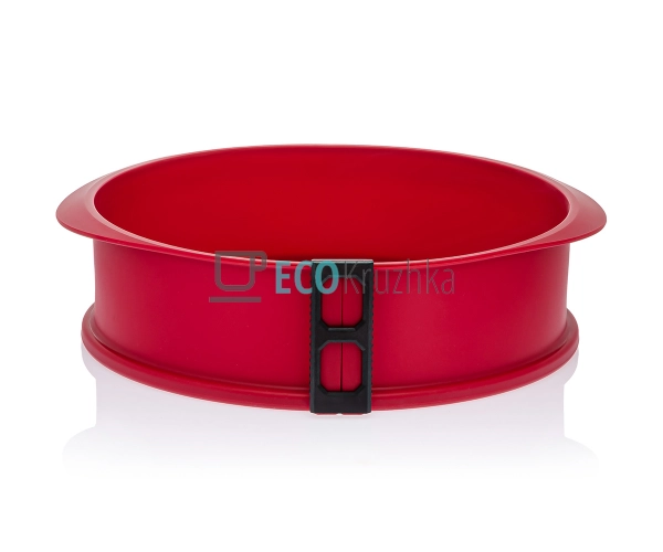 Форма силіконова кругла 26х7 см із скляним дном Kamille KM-7757 Форма силіконова кругла 26х7 см із скляним дном Kamille KM-7757