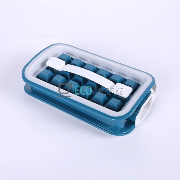 Форма для льоду силіконова на 18 кубиків Лазурний (18TR)