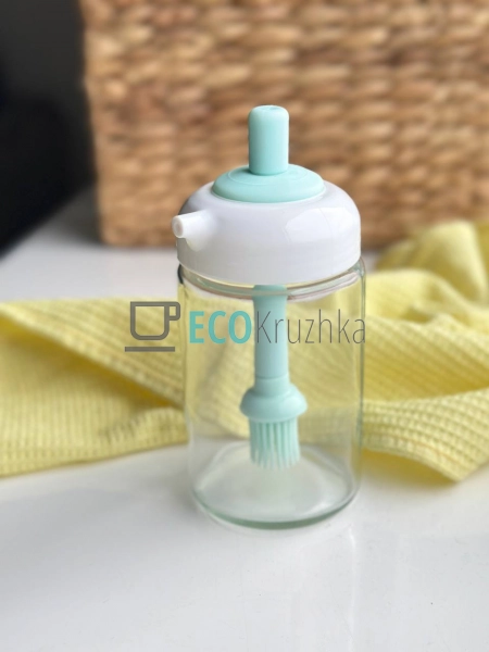 Диспенсер 250 мл для олії, олійна банка з пензликом пляш ...