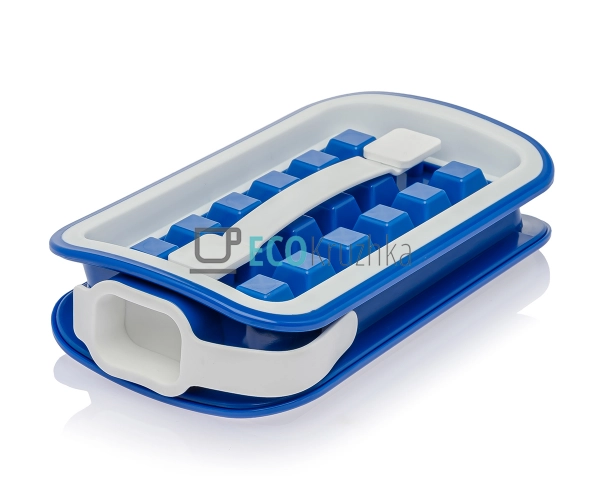 Форма для льоду силіконова на 18 кубиків Синя (18TR)