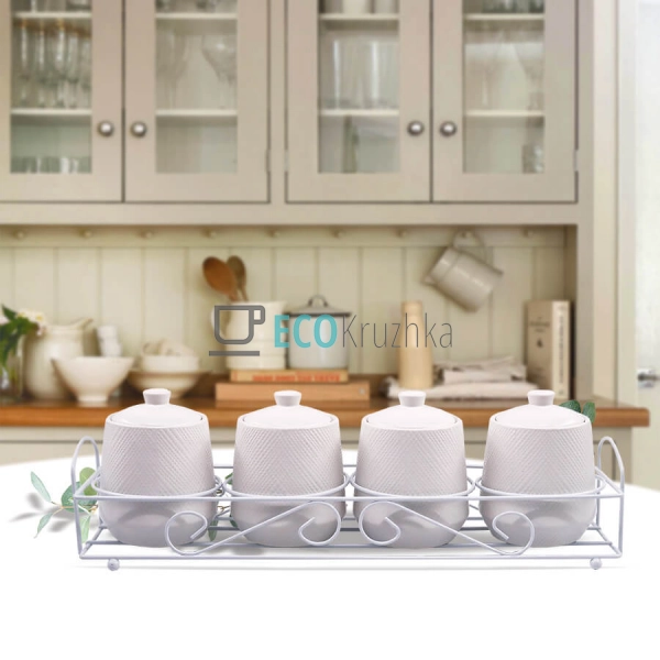 Набір для спецій 5-ти предмений "White" Maestro MR-20002 ...