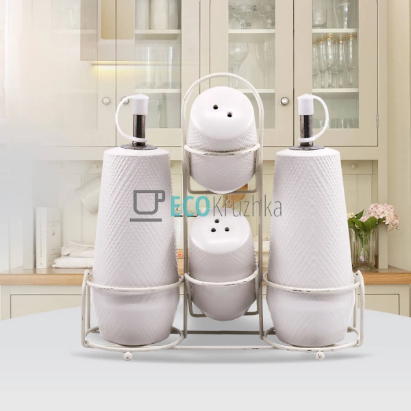 Набір для спецій 5-ти предмений "White" Maestro MR-20002 ...