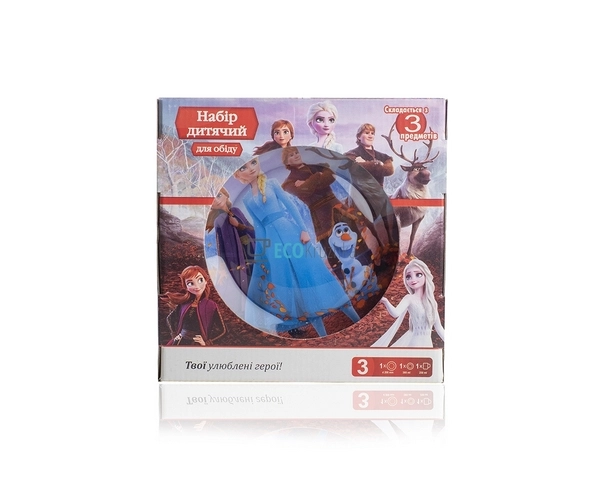 Набір скляного посуду для дітей 3 предмета Фрозен сімя 4 ...