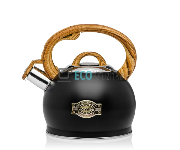 Чайник 2 л з нержавіючої сталі зі свистком та ручкою "so ... Чайник 2 л з нержавіючої сталі зі свистком та ручкою "so ...