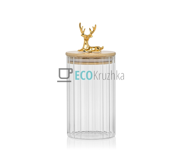 Ємність "Прозорий олень" 9 х 15 см (102-650) Ємність "Прозорий олень" 9 х 15 см (102-650)
