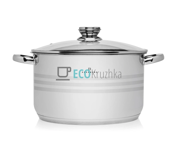 Каструля нержавіюча 10.2 л професійна з кришкою Edenberg ...