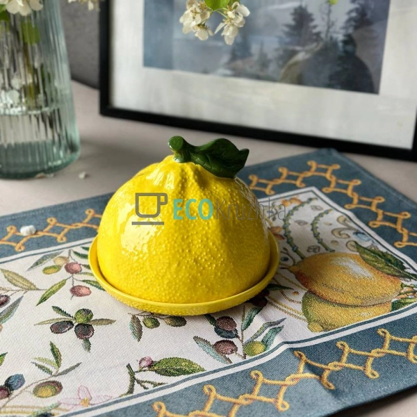 Масляна керамічна Lemon 17 х14 см Жовтий (928-070)
