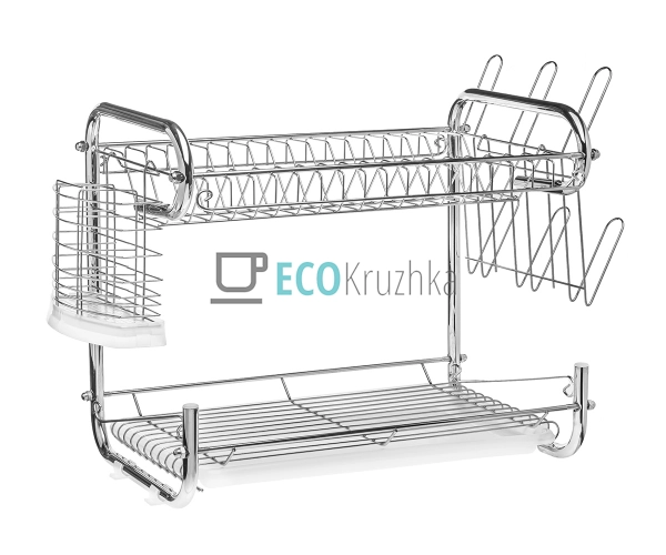 Сушка для посуду  двоярусна Edenberg Хром EB-2108