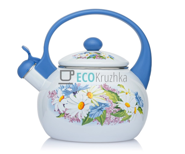 Чайник Емальований 2.2л із свистком Ромашка Zaurberg (37 ... Чайник Емальований 2.2л із свистком Ромашка Zaurberg (37 ...