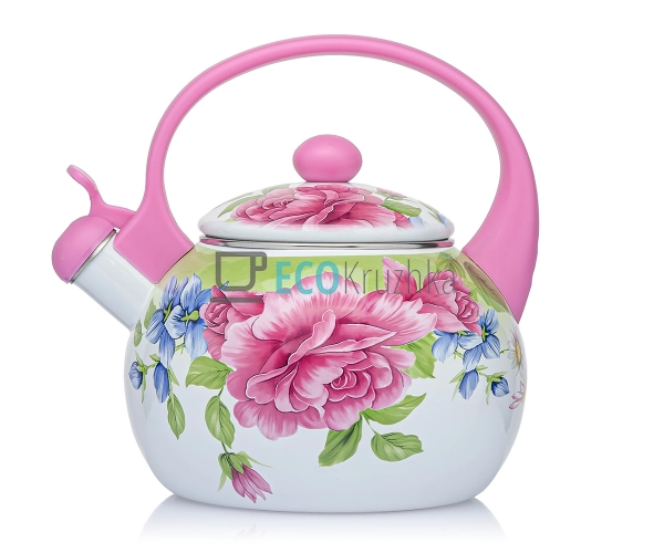 Чайник Емальований 2.2л із свистком Півонія Zaurberg (22 ... Чайник Емальований 2.2л із свистком Півонія Zaurberg (22 ...