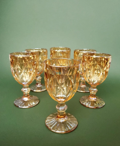 Келихи для вина з кольорового скла 6 шт Glassware 320 мл ...