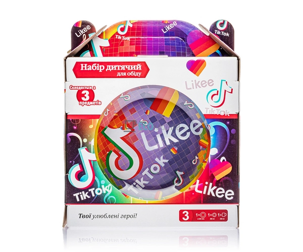 Набір скляного посуду для дітей 3 предмети Tik Tok Metr  ...