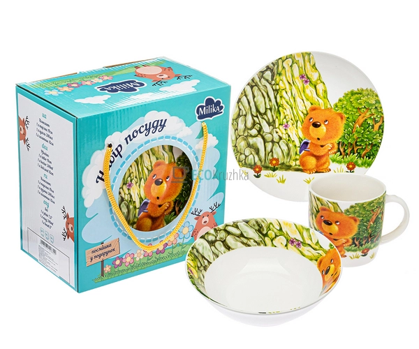 Набір посуду для сніданку Milika Teddy Traveler 3 предме ... Набір посуду для сніданку Milika Teddy Traveler 3 предме ...