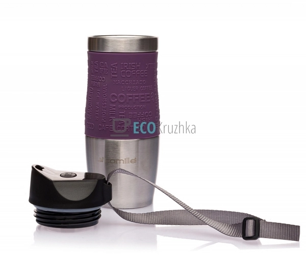 Термокружка Kamille 380 мл Фіолетовий EK4836 Термокружка Kamille 380 мл Фіолетовий EK4836