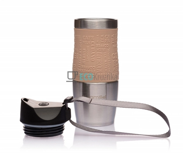 Термокружка Kamille 380 мл Бежевий EK4838