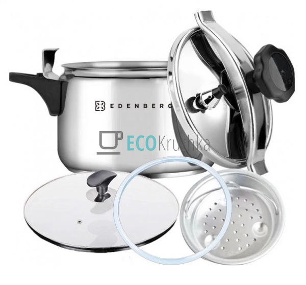 Скороварка-пароварка Edenberg 3 в 1 із нержавіючої сталі ...