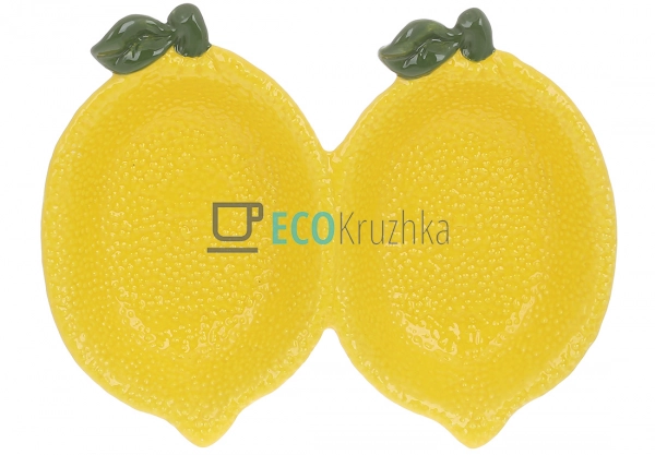 Менажниця керамічна Лимон, 20.5 х 16 х 4см, Жовтий (928- ... Менажниця керамічна Лимон, 20.5 х 16 х 4см, Жовтий (928- ...