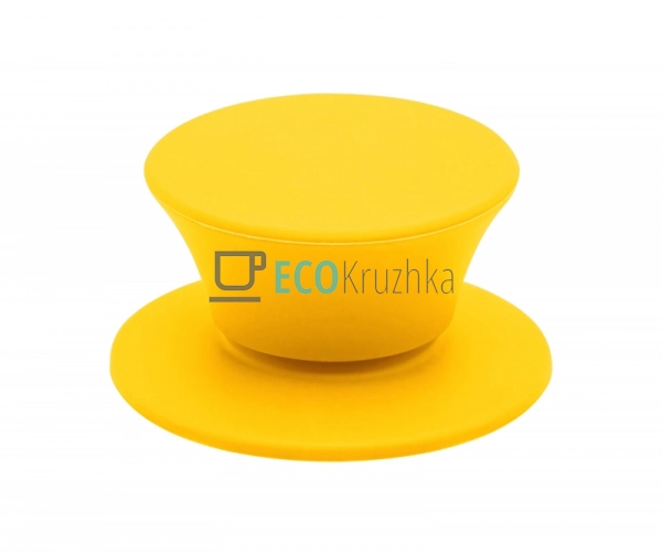 Ручка силіконова для кришки Жовта кругла Frico FRU-205
