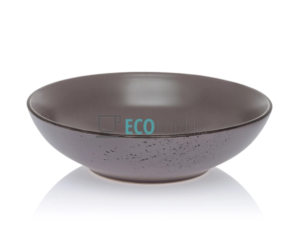 Тарілка супова Ardesto Lucca, 20 см, Grey brown, керамік ...