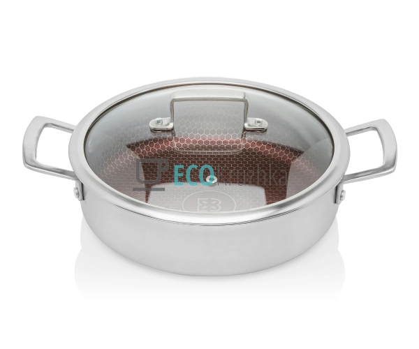 Сотейник нержавіючий професійний з кришкою 28 х 7 см Ede ... Сотейник нержавіючий професійний з кришкою 28 х 7 см Ede ...