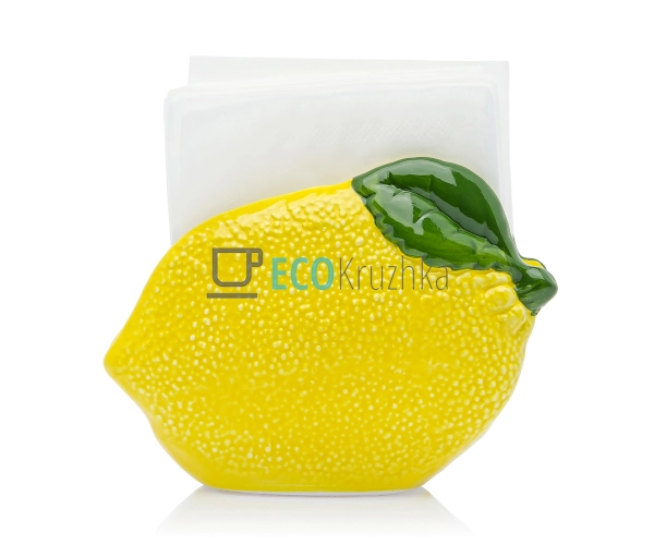 Серветниця керамічна Лимон, 13.5 х 10см, Жовтий (928-071 ...