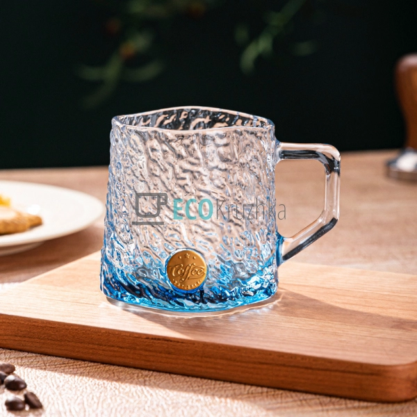 Чашка 280 мл із кольорового скла Блакитна HO_PE (77-2) Чашка 280 мл із кольорового скла Блакитна HO_PE (77-2)