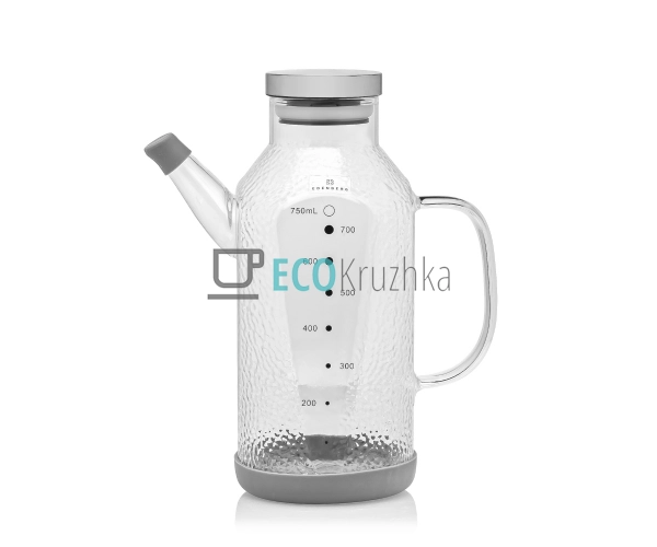 Скляний масляний резервуар 750 мл, для зберігання олії т ... Скляний масляний резервуар 750 мл, для зберігання олії т ...