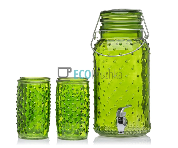 Набір лимонадник та 4 склянк ...