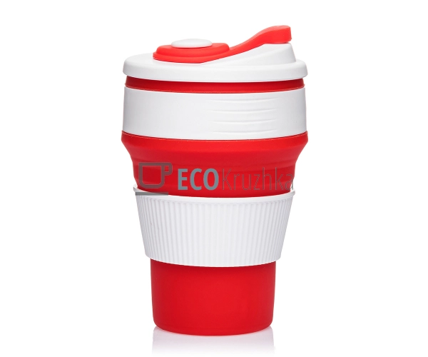 Складаний стакан силіконовий Collapsible Coffee Cup 350  ...
