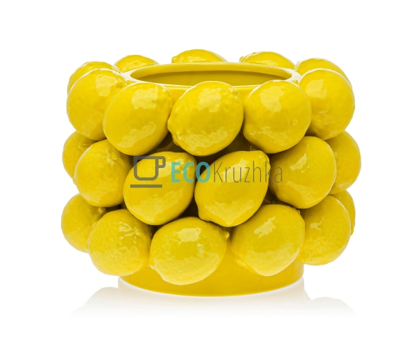 Ваза порцелянова Lemon (Лимон) Жовтий D26 х 19 см (457-3 ...