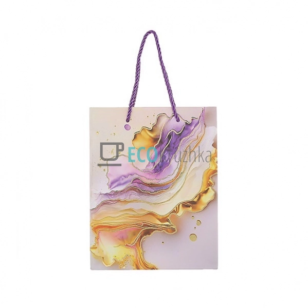 Подарунковий пакет з принтом та золотим напиленням 41см  ... Подарунковий пакет з принтом та золотим напиленням 41см  ...